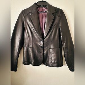 Vintage Leather Blazer by Marc New York